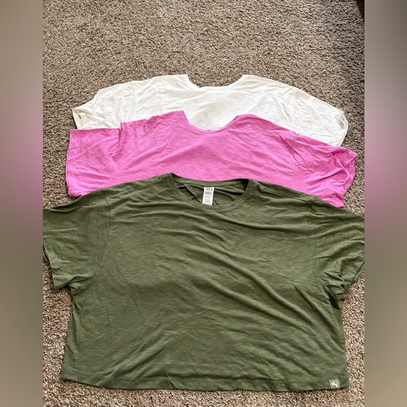 JoyLab Olive Green T-Shirt cropped Oversized - Picture 1 of 7
